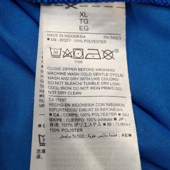 Old Navy Active Men's Size XL Blue & Black Pattern Go Dry Long Sleeve Polo - Picture 5 of 10